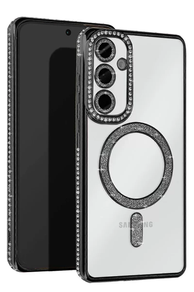 Samsung Galaxy S24 FE Joke Simli Magneticsafe Kılıf - Siyah
