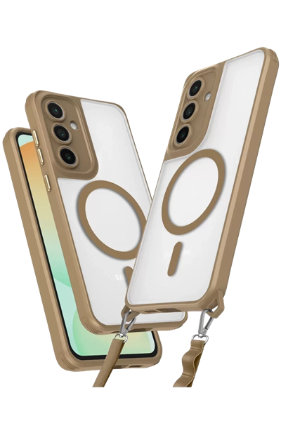 Samsung Galaxy S24 FE Kılıf Enka Magsafe Silikon Kılıf - Desert