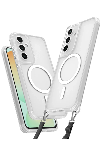 Samsung Galaxy S24 FE Kılıf Enka Magsafe Silikon Kılıf - Şeffaf
