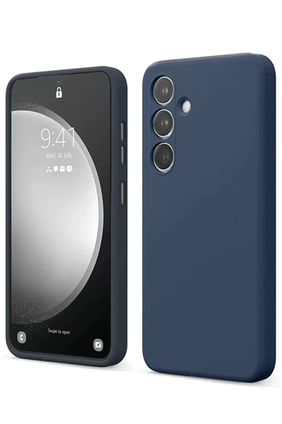 Samsung Galaxy S24 FE Kılıf First Silikon - Lacivert