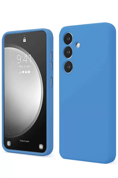 Samsung Galaxy S24 FE Kılıf First Silikon - Mavi