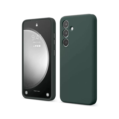 Samsung Galaxy S24 FE Kılıf First Silikon - Koyu Yeşil