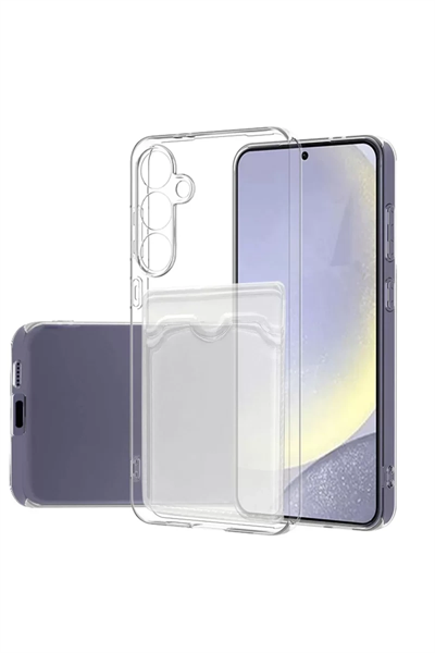 Samsung Galaxy S24 FE Kılıf Kart Şeffaf Silikon - Şeffaf
