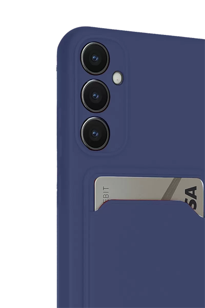 Samsung Galaxy S24 FE Kılıf Kelvin Kartvizitli Silikon - Lacivert