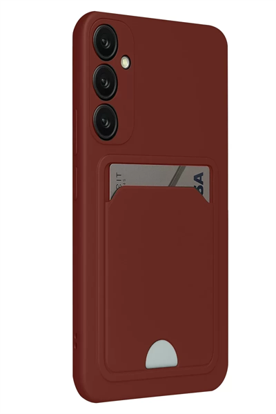 Samsung Galaxy S24 FE Kılıf Kelvin Kartvizitli Silikon - Bordo