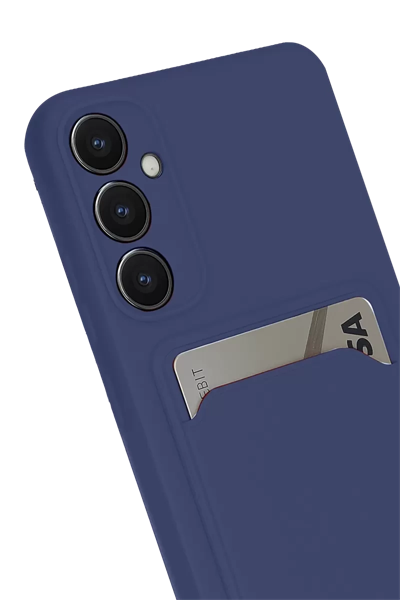 Samsung Galaxy S24 FE Kılıf Kelvin Kartvizitli Silikon - Lacivert