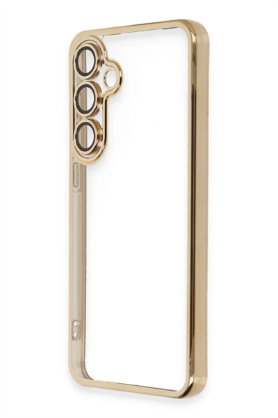 Samsung Galaxy S24 FE Kılıf Lensli Silikon - Gold