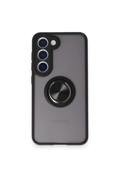 Samsung Galaxy S24 FE Kılıf Montreal Yüzüklü Silikon Kapak - Siyah