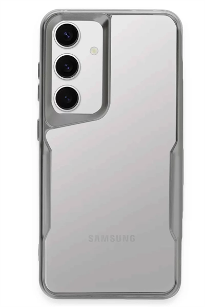 Samsung Galaxy S24 Kılıf Boyi Silikon Kapak - Gümüş