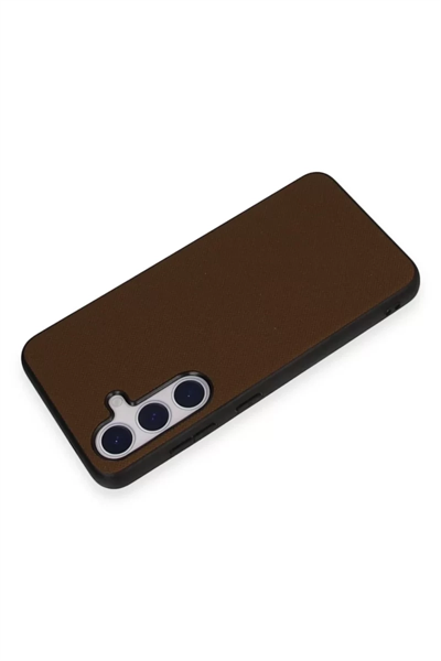Samsung Galaxy S24 Kılıf Taft Kapak - Kahverengi