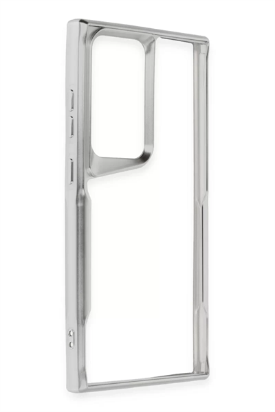 Samsung Galaxy S24 Ultra Kılıf Boyi Silikon Kapak - Gümüş
