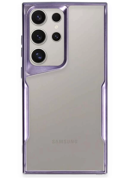 Samsung Galaxy S24 Ultra Kılıf Boyi Silikon Kapak - Derin Mor