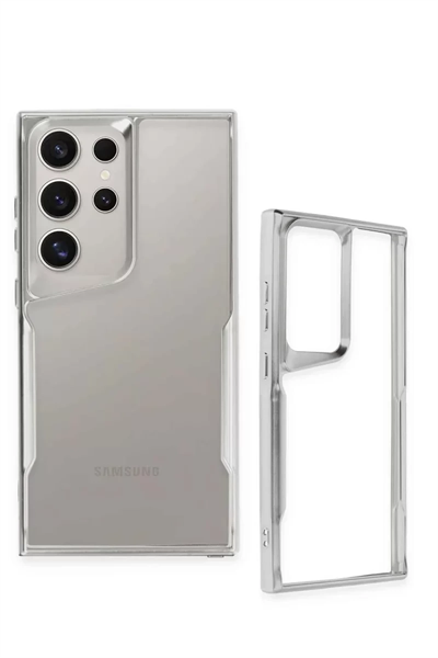 Samsung Galaxy S24 Ultra Kılıf Boyi Silikon Kapak - Titan Gri