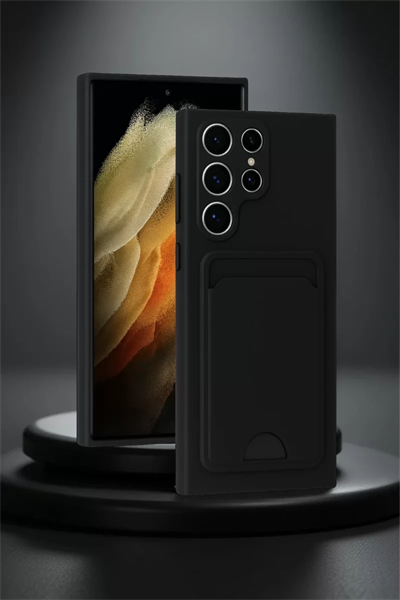 Samsung Galaxy S24 Ultra Kılıf Kelvin Kartvizitli Silikon - Mavi