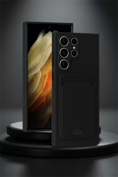 Samsung Galaxy S24 Ultra Kılıf Kelvin Kartvizitli Silikon - Kırmızı