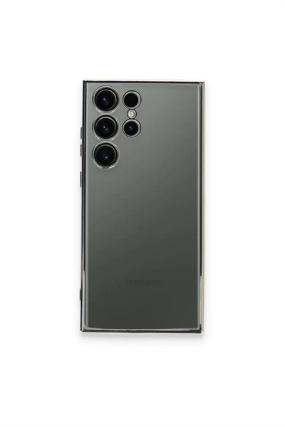 Samsung Galaxy S24 Ultra Kılıf Lensli Silikon - Gümüş
