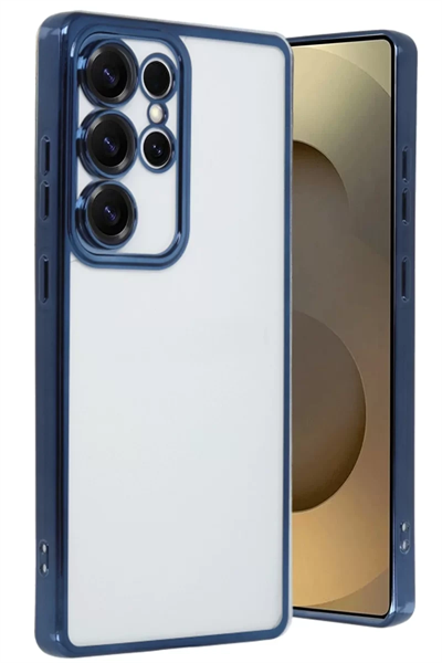 Samsung Galaxy S24 Ultra Kılıf Lensli Silikon - Lacivert