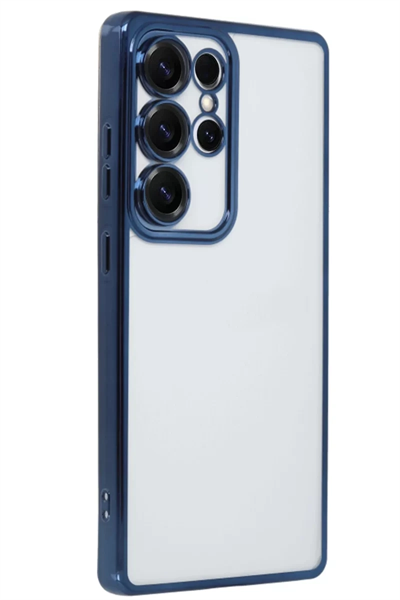 Samsung Galaxy S24 Ultra Kılıf Lensli Silikon - Lacivert
