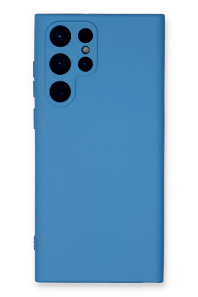 Samsung Galaxy S24 Ultra Kılıf Nano içi Kadife Silikon - Mavi