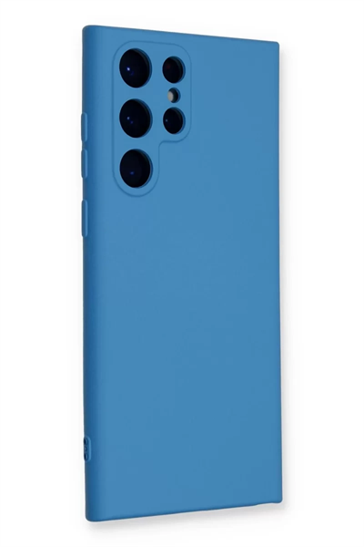 Samsung Galaxy S24 Ultra Kılıf Nano içi Kadife Silikon - Mavi