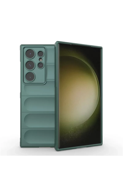 Samsung Galaxy S24 Ultra Kılıf Optimum Silikon - Koyu Yeşil
