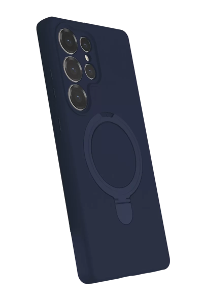 Samsung Galaxy S24 Ultra Regal Magsafe Standlı Kapak - Lacivert
