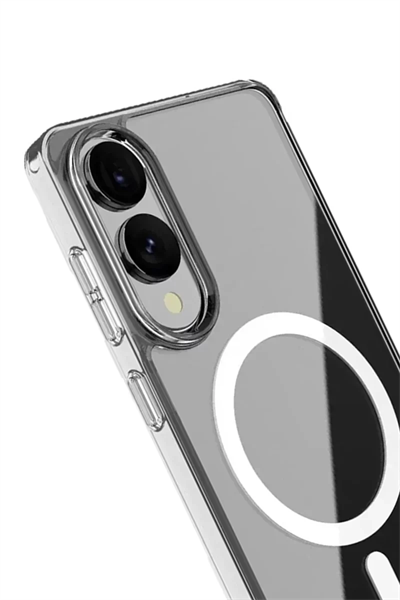 Samsung Galaxy S25 Edge Kılıf Magneticsafe Şeffaf Silikon - Şeffaf