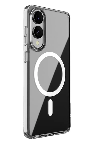 Samsung Galaxy S25 Edge Kılıf Magneticsafe Şeffaf Silikon - Şeffaf