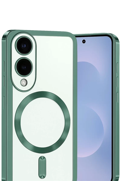 Samsung Galaxy S25 Edge Kross Magneticsafe Kapak - Koyu Yeşil