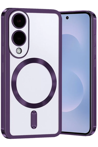 Samsung Galaxy S25 Edge Kross Magneticsafe Kapak - Mor