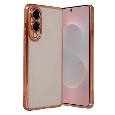 Samsung Galaxy S25 Edge Lensli Silikon - Çöl Titanyum