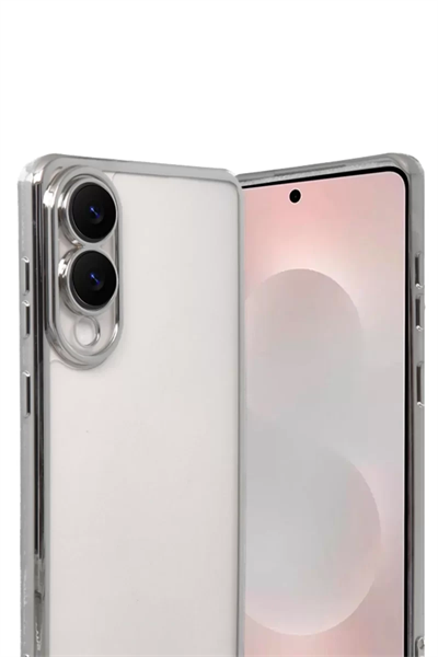 Samsung Galaxy S25 Edge Lensli Silikon - Gümüş