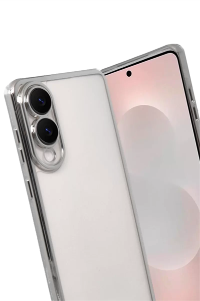 Samsung Galaxy S25 Edge Lensli Silikon - Gümüş