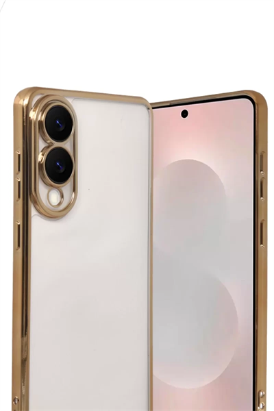 Samsung Galaxy S25 Edge Lensli Silikon - Gold