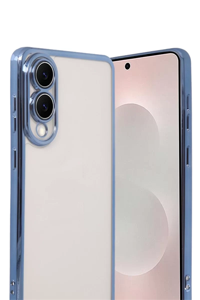 Samsung Galaxy S25 Edge Lensli Silikon - Açık Mavi