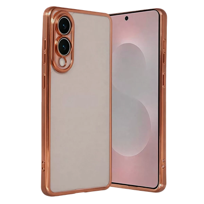 Samsung Galaxy S25 Edge Lensli Silikon - Çöl Titanyum