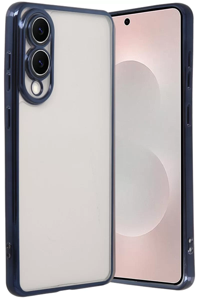 Samsung Galaxy S25 Edge Lensli Silikon - Lacivert