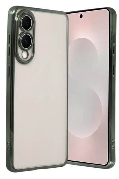 Samsung Galaxy S25 Edge Lensli Silikon - Yeşil