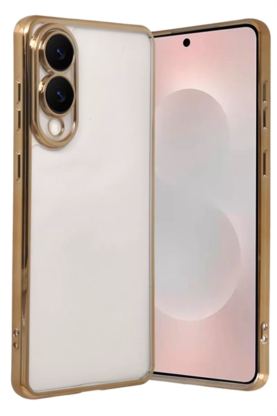 Samsung Galaxy S25 Edge Lensli Silikon - Gold