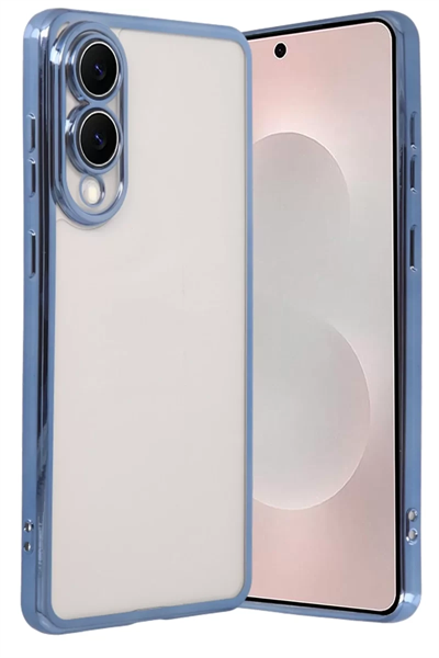 Samsung Galaxy S25 Edge Lensli Silikon - Açık Mavi