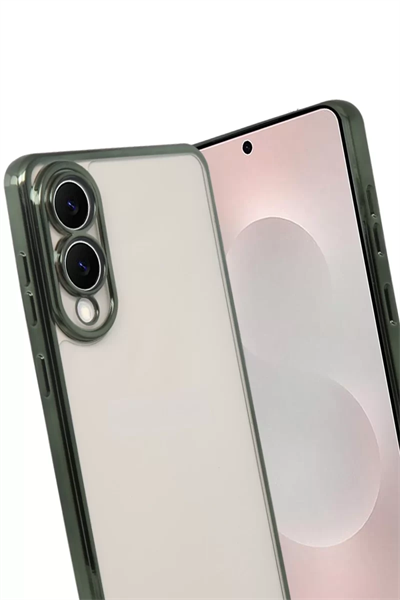 Samsung Galaxy S25 Edge Lensli Silikon - Yeşil