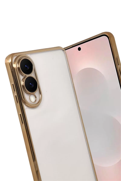 Samsung Galaxy S25 Edge Lensli Silikon - Gold