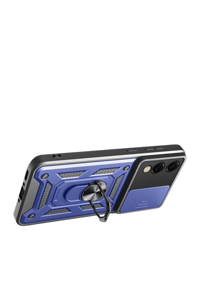 Samsung Galaxy S25 Edge Pars Lens Yüzüklü Silikon - Lacivert