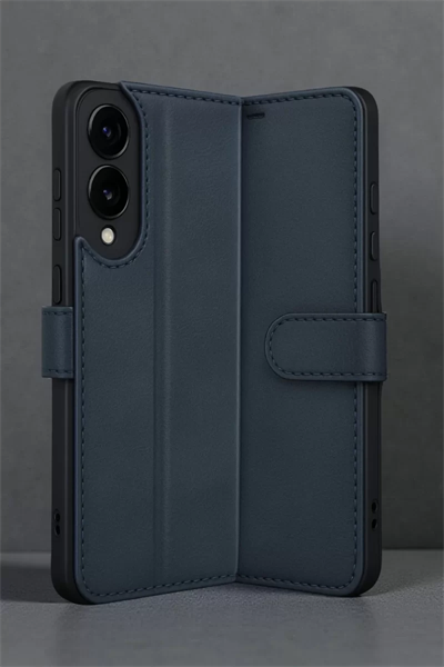 Samsung Galaxy S25 Edge Trend S Plus Kapaklı Kılıf - Lacivert