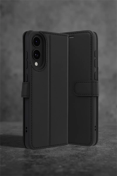Samsung Galaxy S25 Edge Trend S Plus Kapaklı Kılıf - Siyah