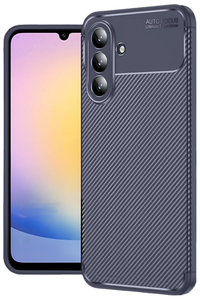 Samsung Galaxy S25 FE Auto Focus Karbon Kapak - Lacivert