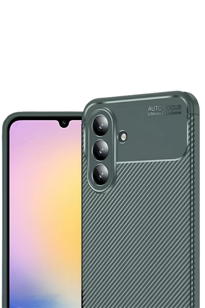 Samsung Galaxy S25 FE Auto Focus Karbon Kapak - Koyu Yeşil