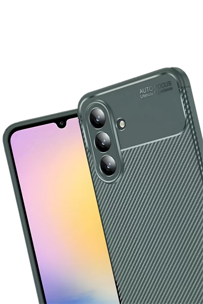 Samsung Galaxy S25 FE Auto Focus Karbon Kapak - Koyu Yeşil