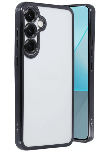 Samsung Galaxy S25 Kılıf Lensli Silikon - Siyah