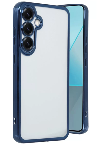 Samsung Galaxy S25 Kılıf Lensli Silikon - Lacivert